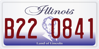 IL license plate B220841