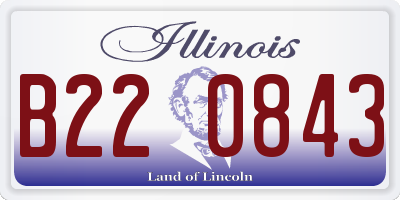 IL license plate B220843