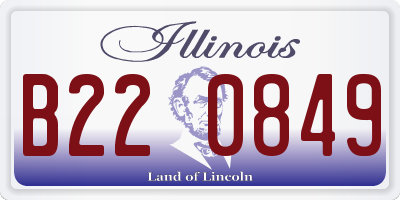 IL license plate B220849