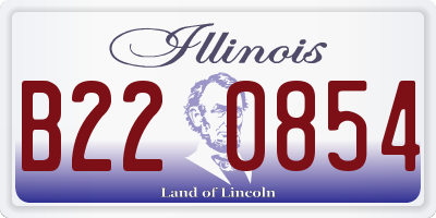 IL license plate B220854