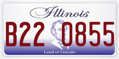 IL license plate B220855
