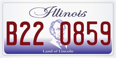 IL license plate B220859