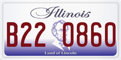 IL license plate B220860