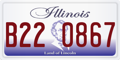 IL license plate B220867