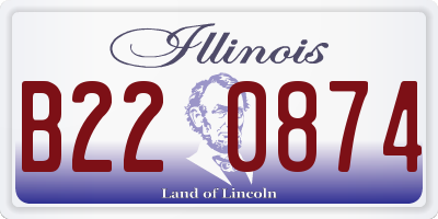 IL license plate B220874