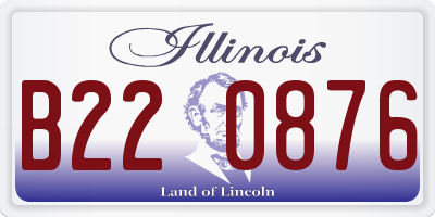 IL license plate B220876