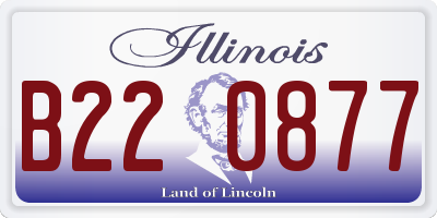 IL license plate B220877