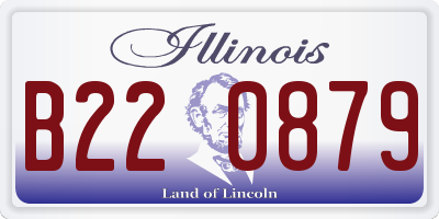 IL license plate B220879