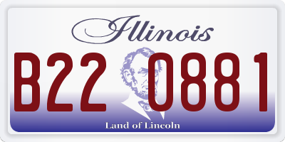 IL license plate B220881