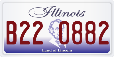 IL license plate B220882