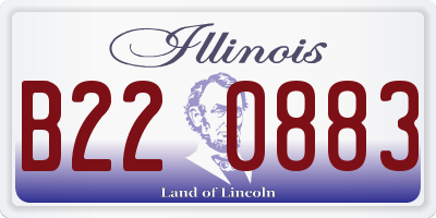 IL license plate B220883