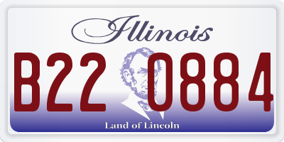 IL license plate B220884