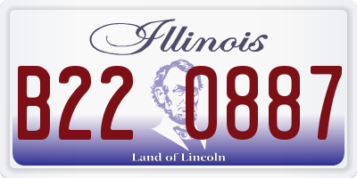 IL license plate B220887