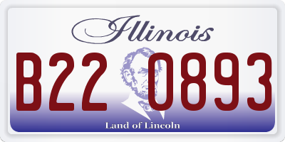 IL license plate B220893