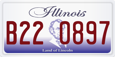 IL license plate B220897
