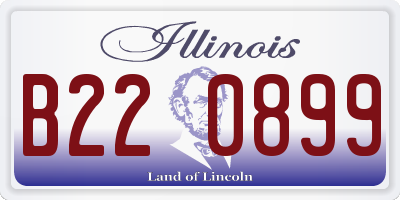 IL license plate B220899