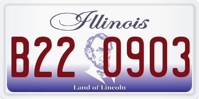 IL license plate B220903