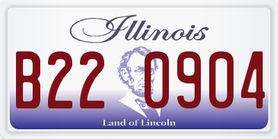 IL license plate B220904