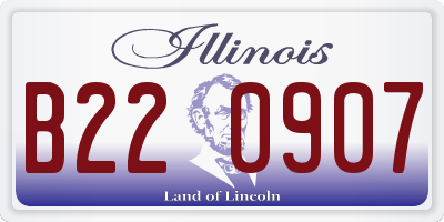 IL license plate B220907