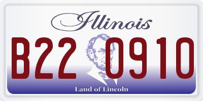 IL license plate B220910