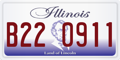 IL license plate B220911