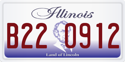 IL license plate B220912
