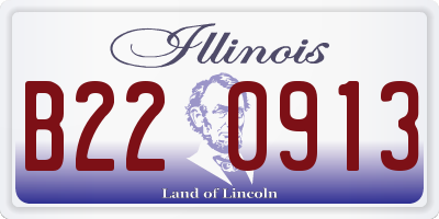 IL license plate B220913