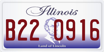 IL license plate B220916