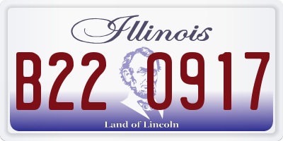 IL license plate B220917