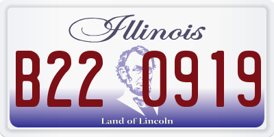 IL license plate B220919