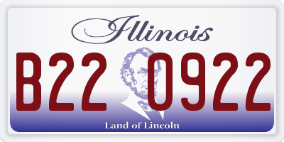 IL license plate B220922