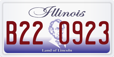 IL license plate B220923