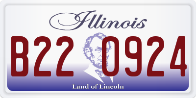 IL license plate B220924