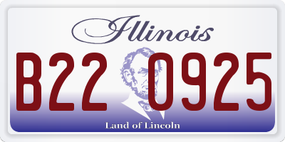 IL license plate B220925