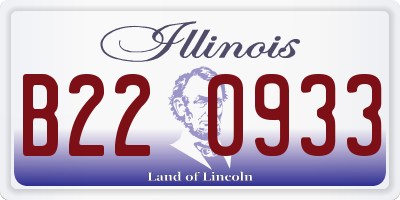 IL license plate B220933