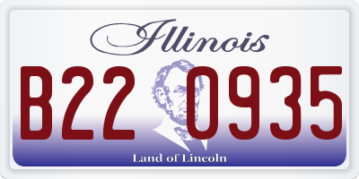 IL license plate B220935