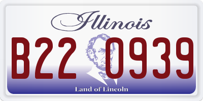 IL license plate B220939