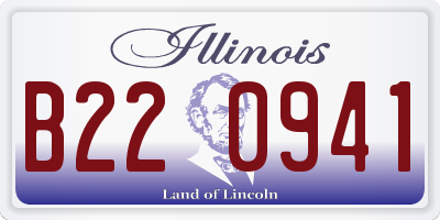 IL license plate B220941