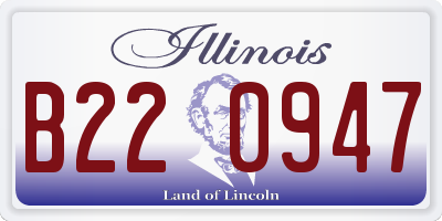 IL license plate B220947