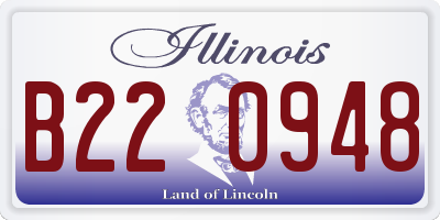 IL license plate B220948
