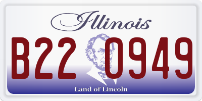 IL license plate B220949