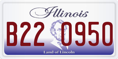 IL license plate B220950