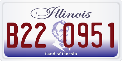 IL license plate B220951