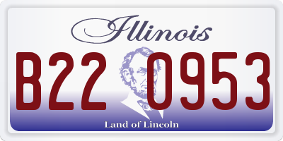 IL license plate B220953