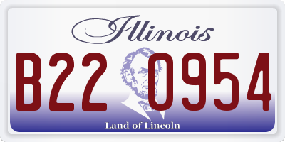 IL license plate B220954