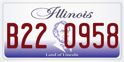 IL license plate B220958
