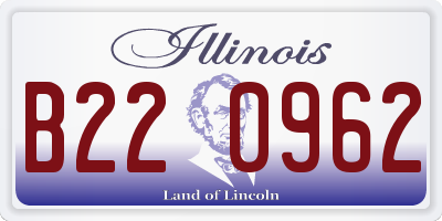 IL license plate B220962