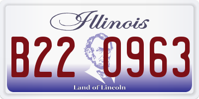 IL license plate B220963