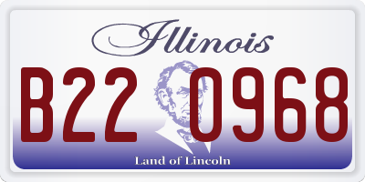IL license plate B220968