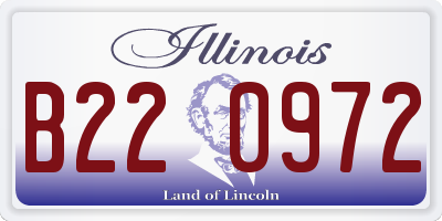IL license plate B220972